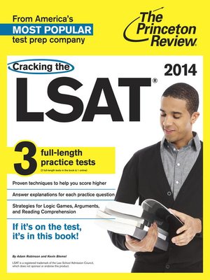 cover image of Cracking the LSAT with 3 Practice Tests, 2014 Edition